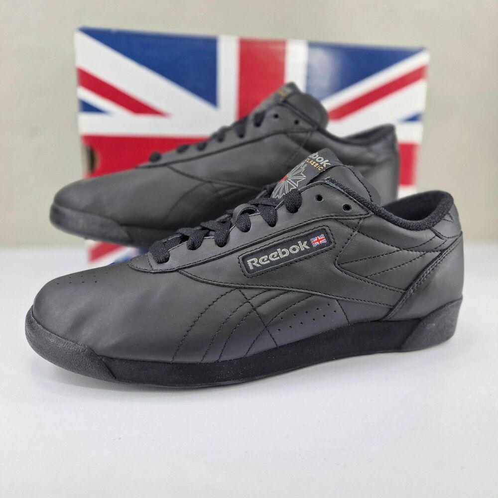 Reebok Freestyle Low Classic Black 2-79 Women's Sz 8.5 New